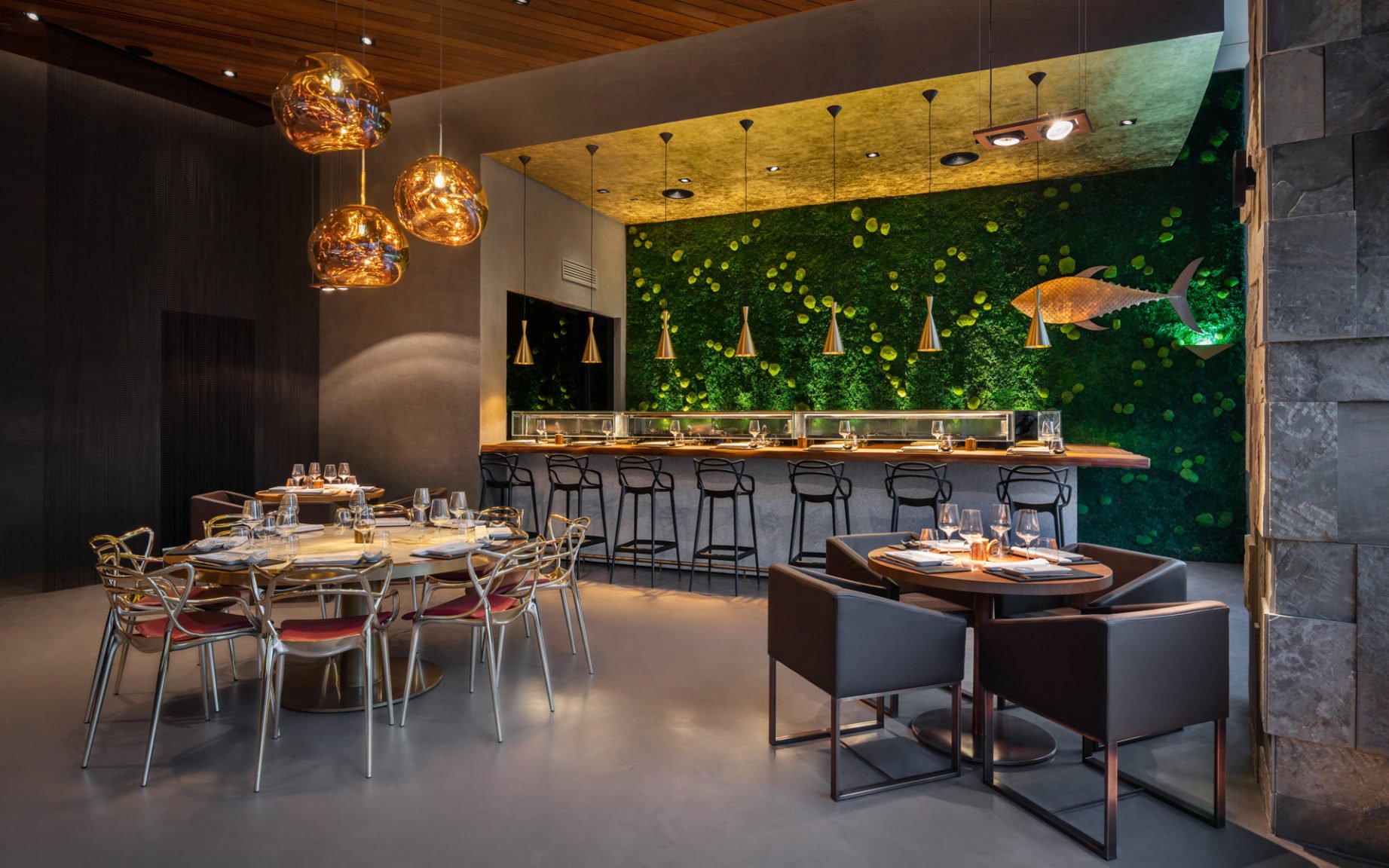 Restaurant Designs 99 Sushi Bar, Downtown Dubai Love That Design